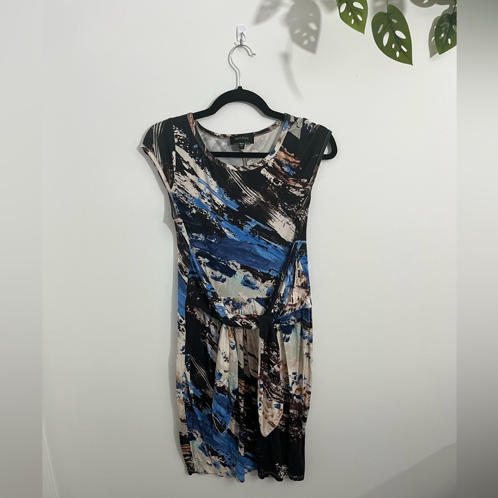 Karen Kane painted dress - wrap waist - size large - Picture 6 of 7